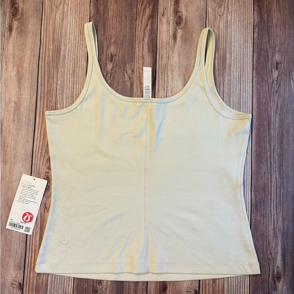 Lululemon NWT Slim Fit Stretch Cotton Tank Bone